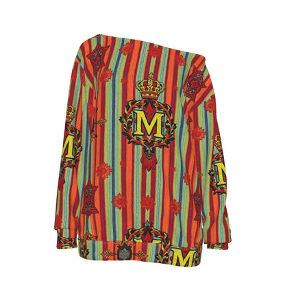 All-Over Print Women's Off-Shoulder Sweatshirt