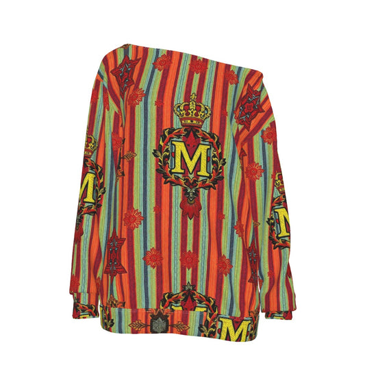 All-Over Print Women's Off-Shoulder Sweatshirt