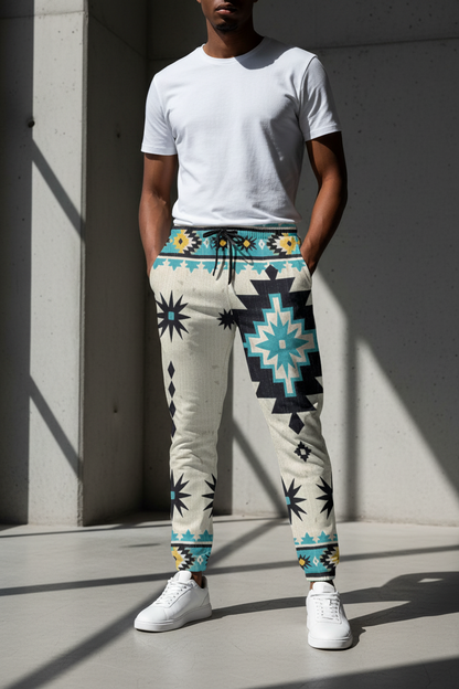Men's Tribal Print Joggers - All-Over Print for Men