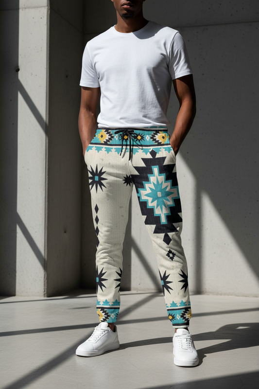 Men's Tribal Print Joggers - All-Over Print for Men