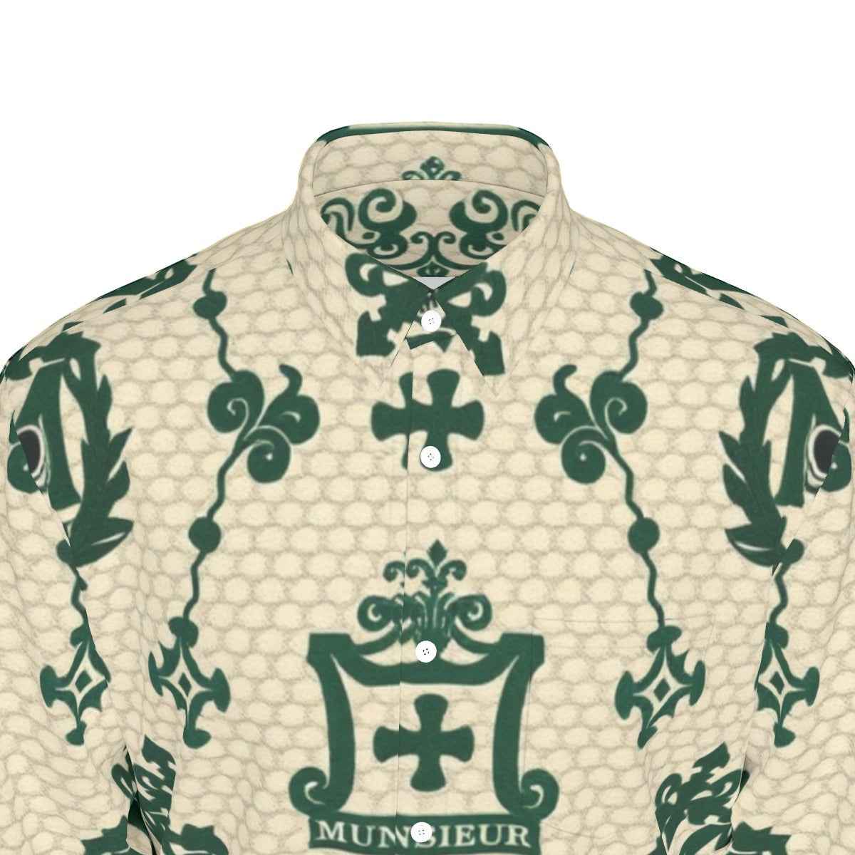 All-Over Print Men's Long Sleeve Shirt | 115GSM Cotton poplin