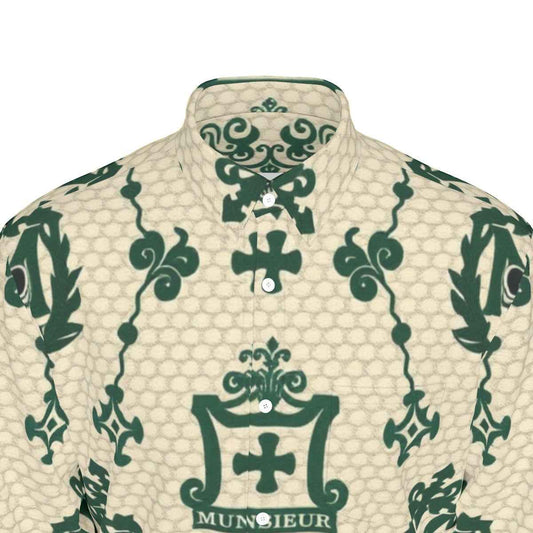 All-Over Print Men's Long Sleeve Shirt | 115GSM Cotton poplin