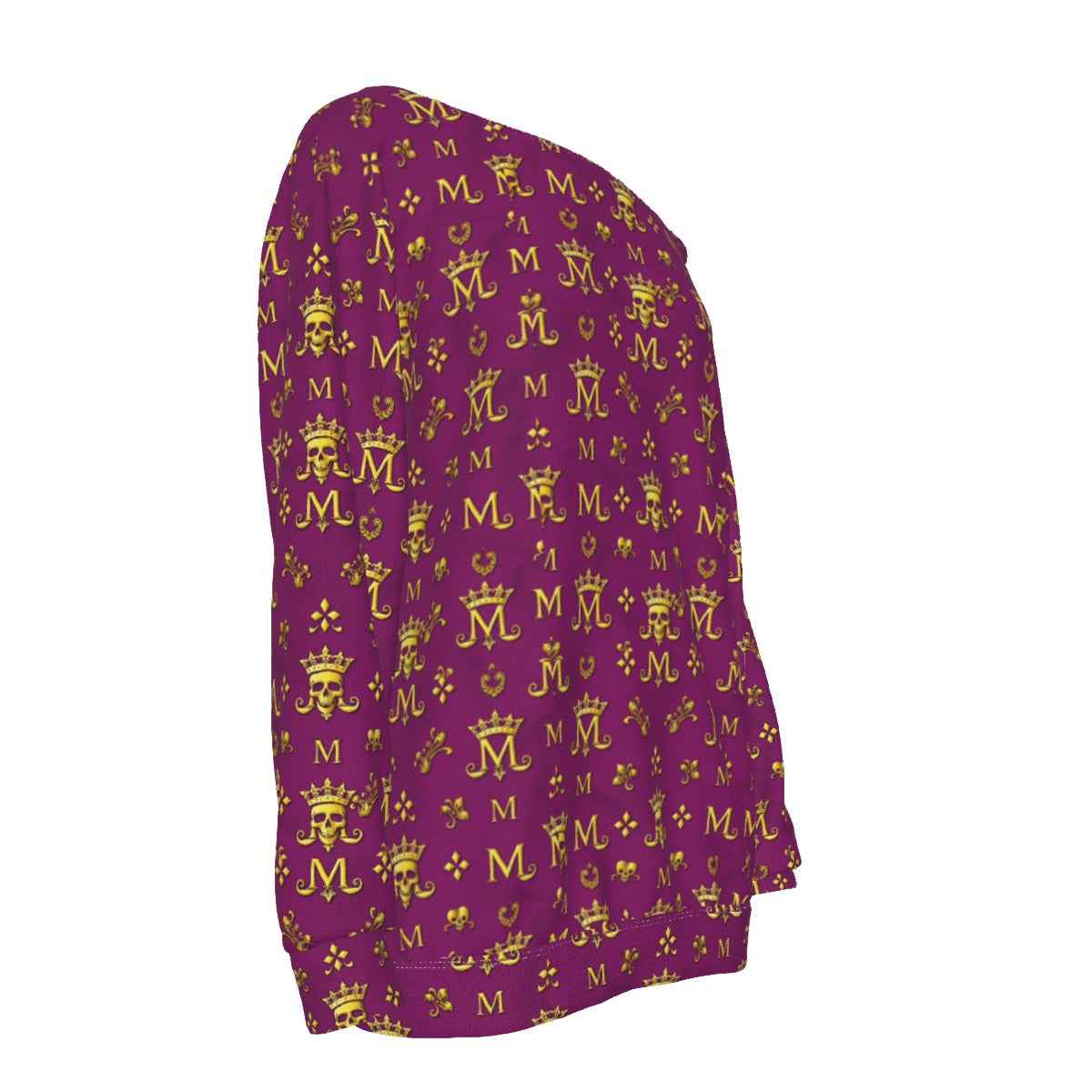 MUNSIEUR All-Over Print Women's Off-Shoulder Sweatshirt