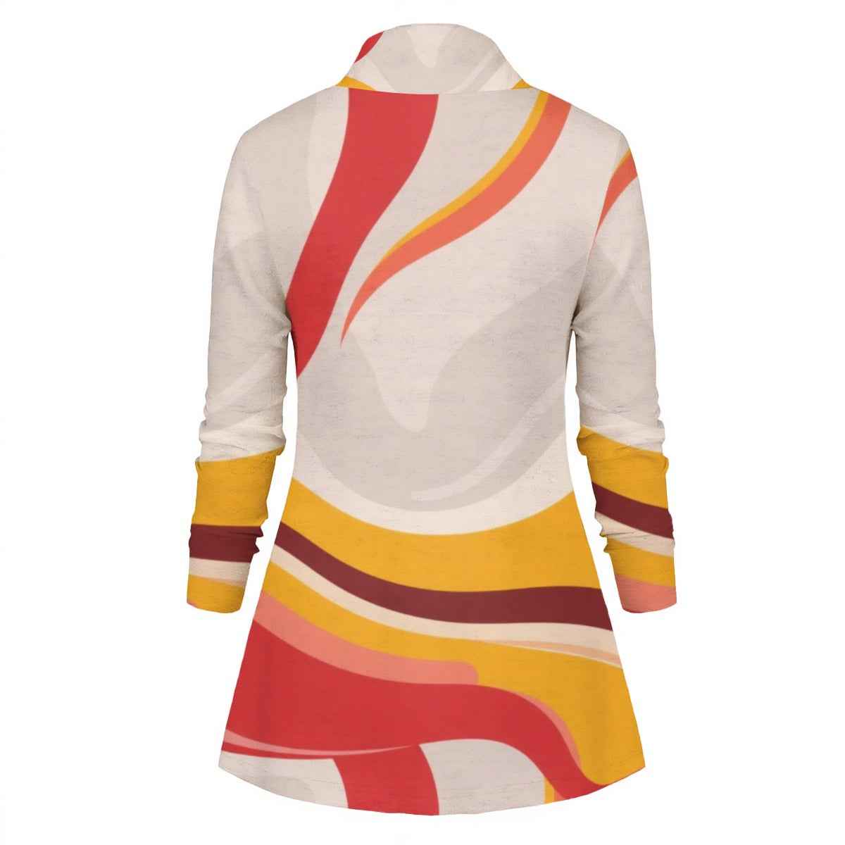 All-Over Print Women's Draped Long Sleeve Top