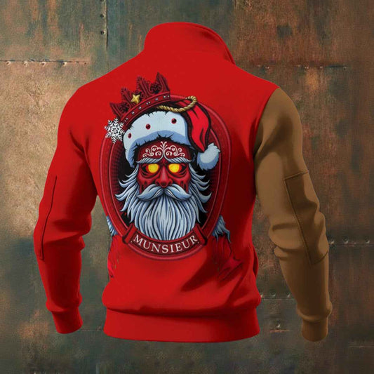 All-Over Print Men's Thick Knit Fleece Jacket