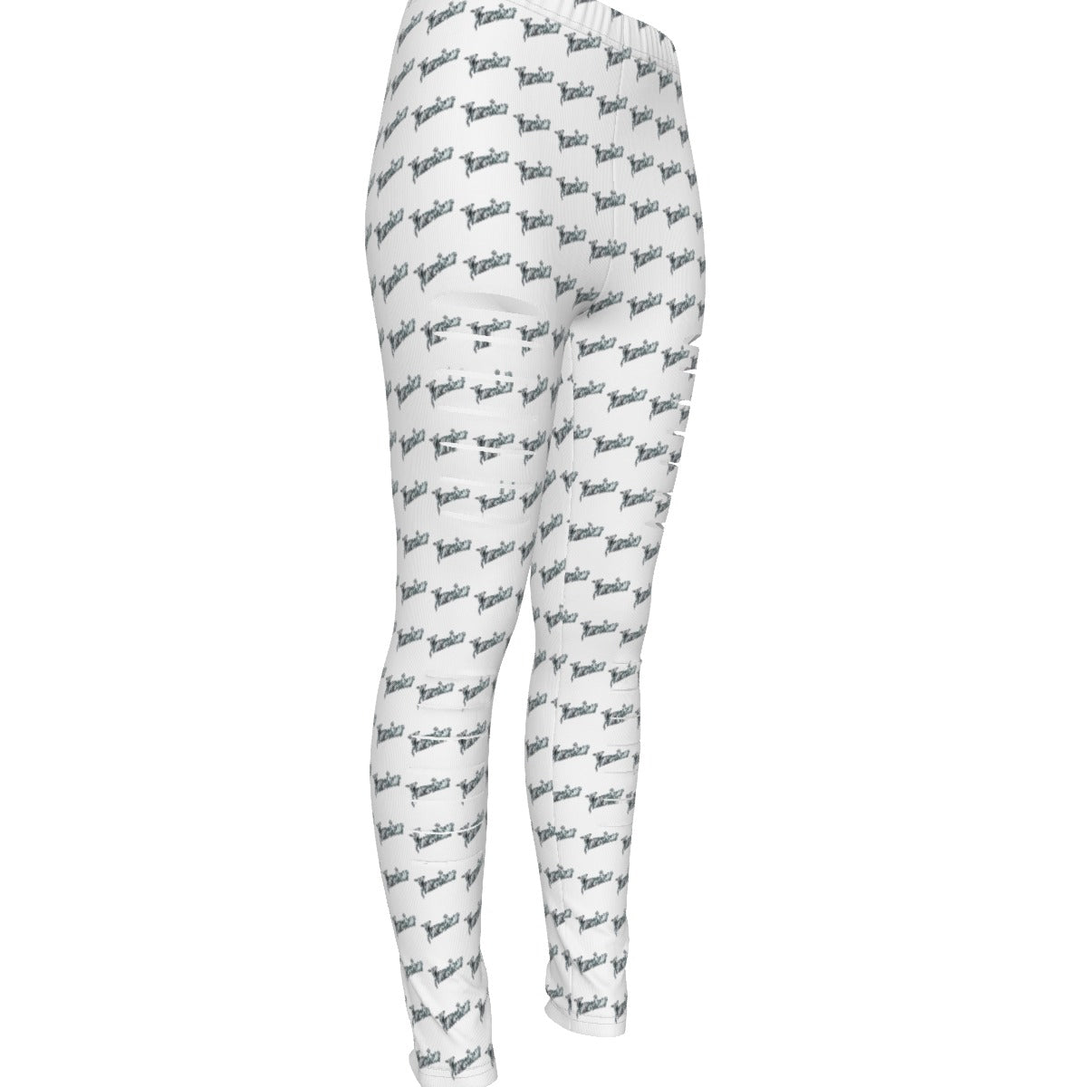 MUNSIEUR All-Over Print Women's Ripped Leggings
