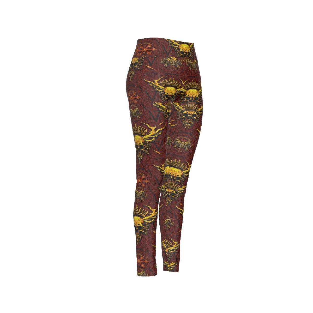 MUNSIEUR All-Over Print Women's High Waist Leggings | Side Stitch Closure New Arrivals