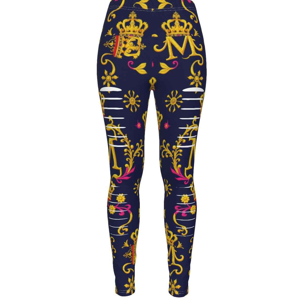 All-Over Print Women's Ripped Leggings