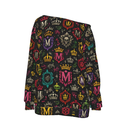 All-Over Print Women's Off-Shoulder Sweatshirt