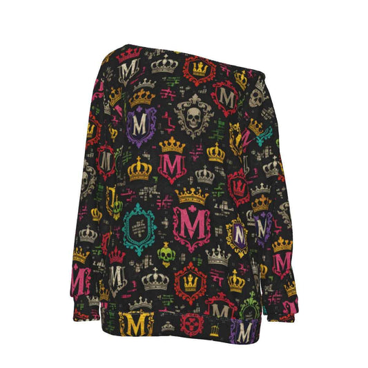 All-Over Print Women's Off-Shoulder Sweatshirt
