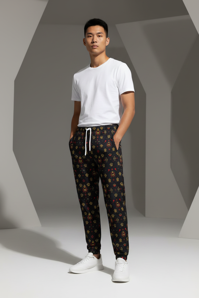 All-Over Print Joggers – Heavy Cotton Streetwear | MUNSIEUR