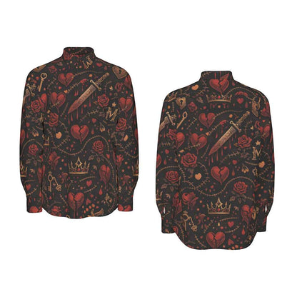 All-Over Print Men's Long Sleeve Shirt | 115GSM Cotton poplin
