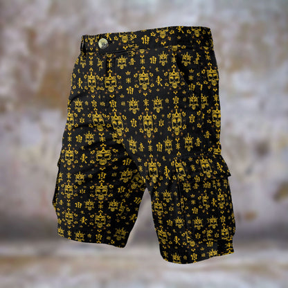 Munsieur Men's Cargo Shorts - Durable Denim-Like Fabric, Relaxed Fit
