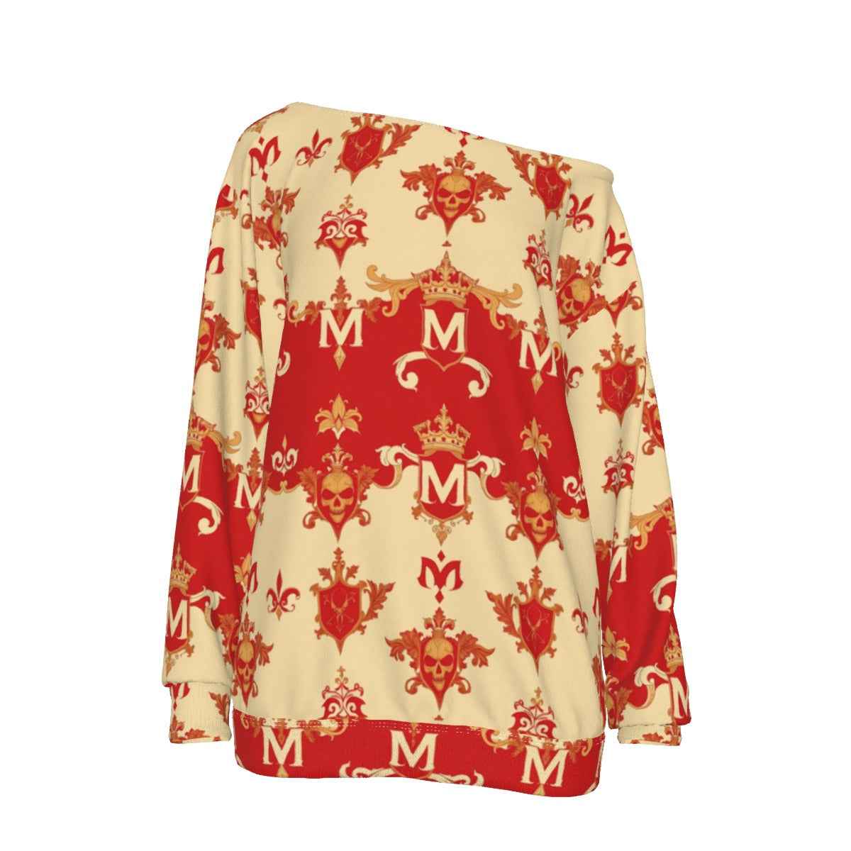 All-Over Print Women's Off-Shoulder Sweatshirt