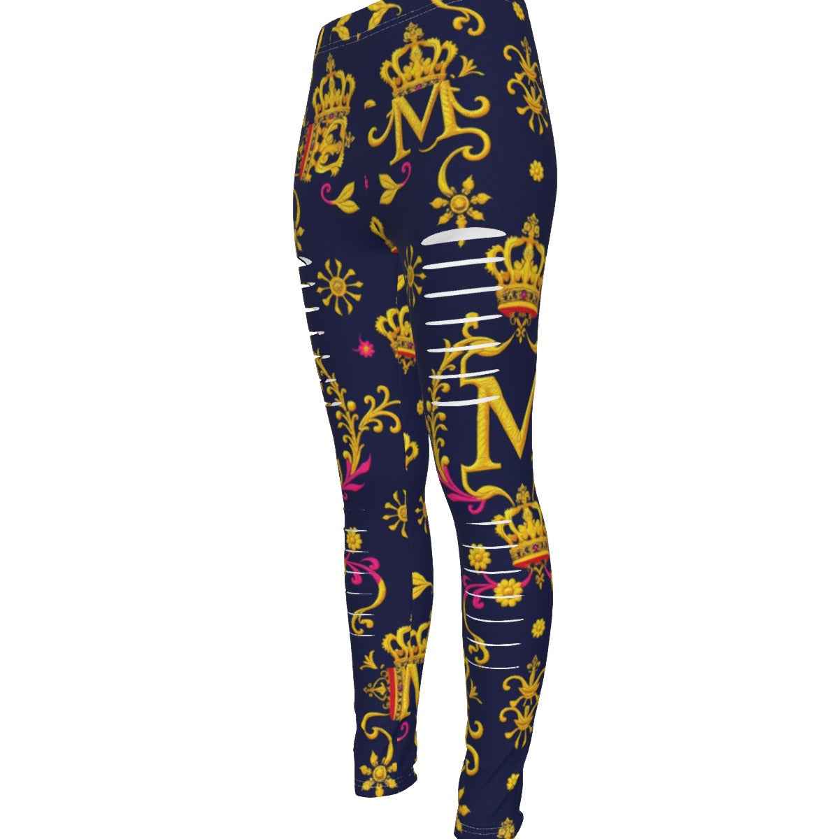 All-Over Print Women's Ripped Leggings