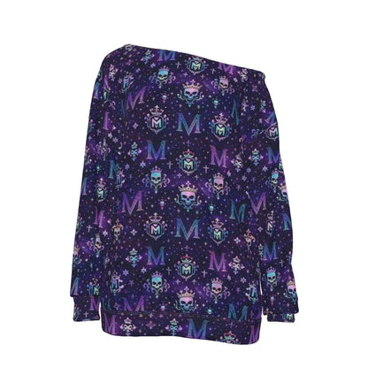 All-Over Print Women's Off-Shoulder Sweatshirt