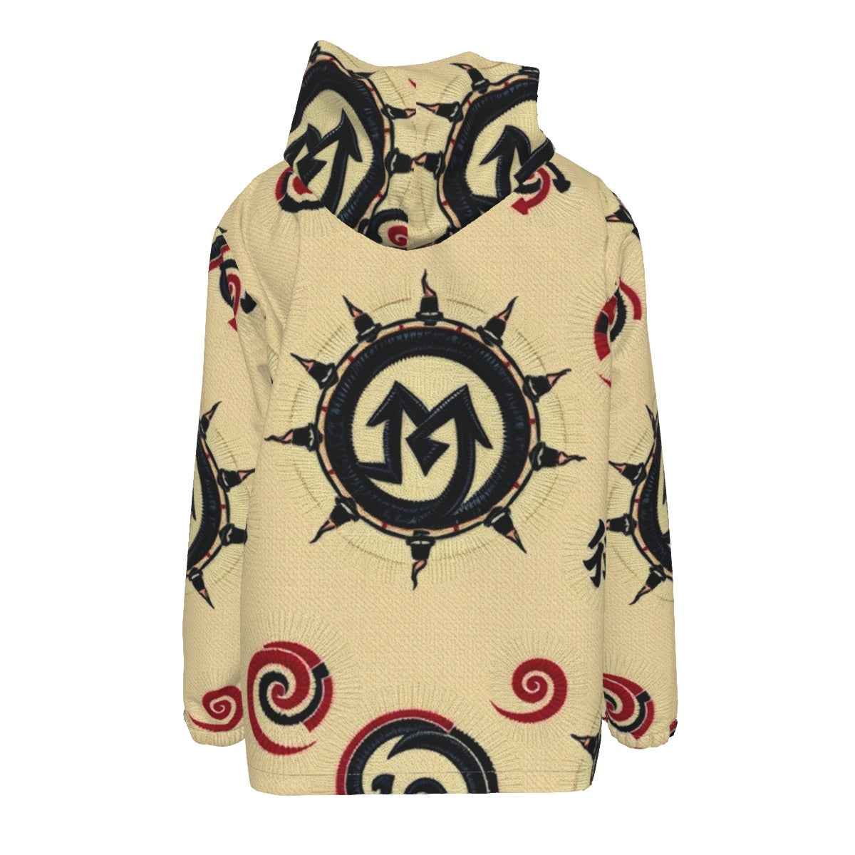 All-Over Print Men's Hooded Zipper Windproof Jacket