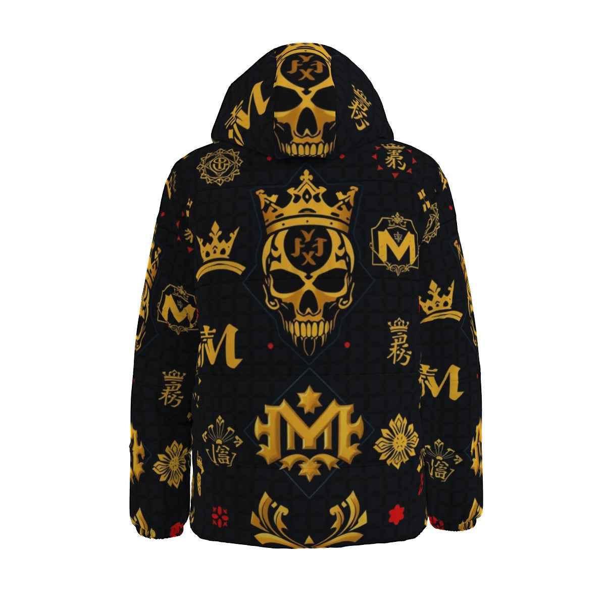 MUNSIEUR Men's All-Over Print Down Coat