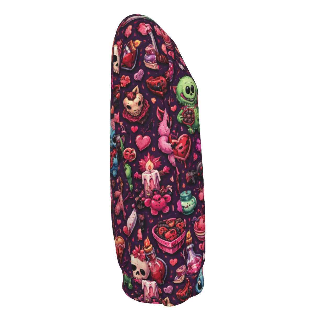 All-Over Print Women's Off-Shoulder Sweatshirt