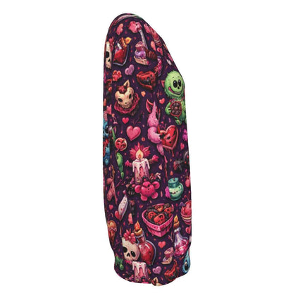 All-Over Print Women's Off-Shoulder Sweatshirt