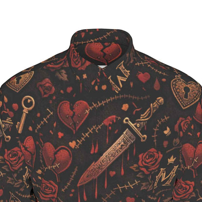 All-Over Print Men's Long Sleeve Shirt | 115GSM Cotton poplin