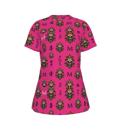 All-Over Print Women's Round Neck T-Shirt | 190GSM Cotton
