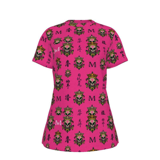 All-Over Print Women's Round Neck T-Shirt | 190GSM Cotton