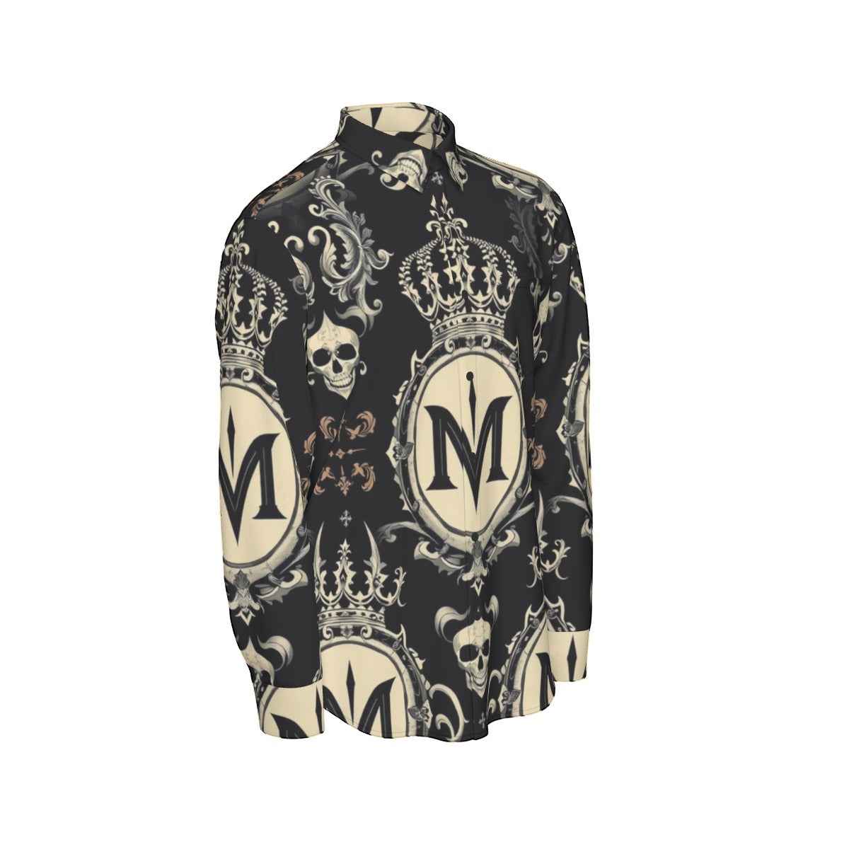 All-Over Print Men's Long Sleeve Shirt | 115GSM Cotton poplin