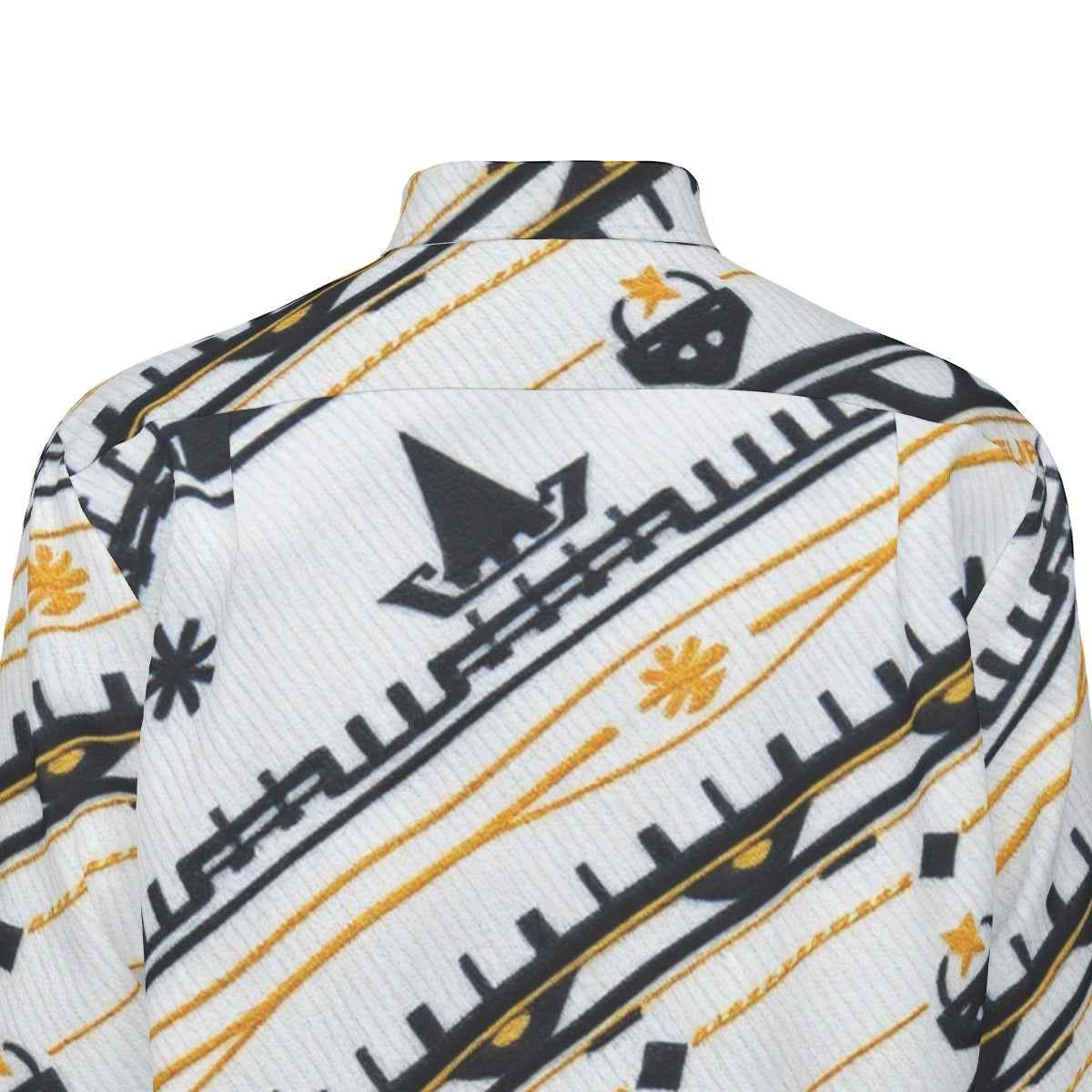 All-Over Print Men's Long Sleeve Shirt | 115GSM Cotton poplin