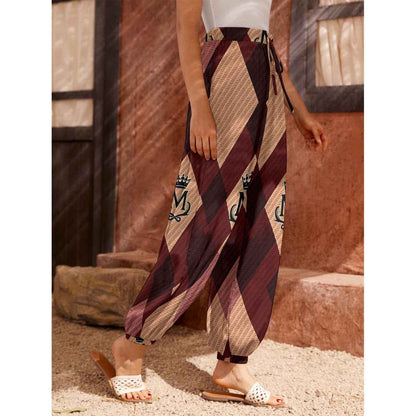 All-Over Print Women's Carrot Pants with Pockets
