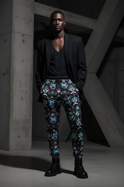310GSM All-Over Print Joggers – Heavyweight Cotton | MUNSIEUR