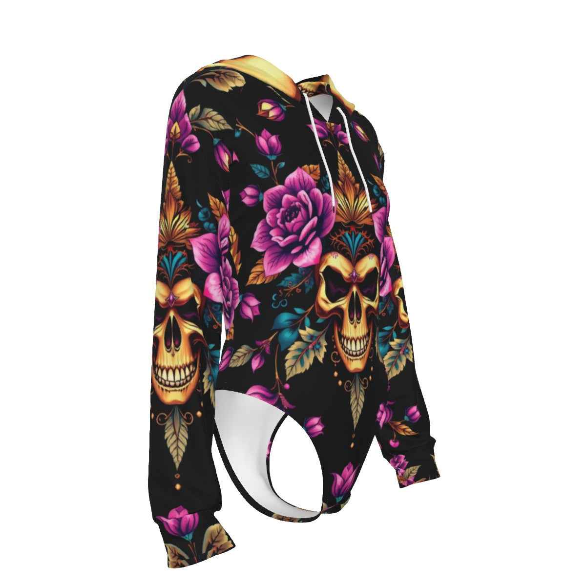 MUNSIEUR All-Over Print Women's Raglan Sleeve with Lining Bodysuit