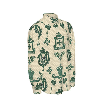 All-Over Print Men's Long Sleeve Shirt | 115GSM Cotton poplin