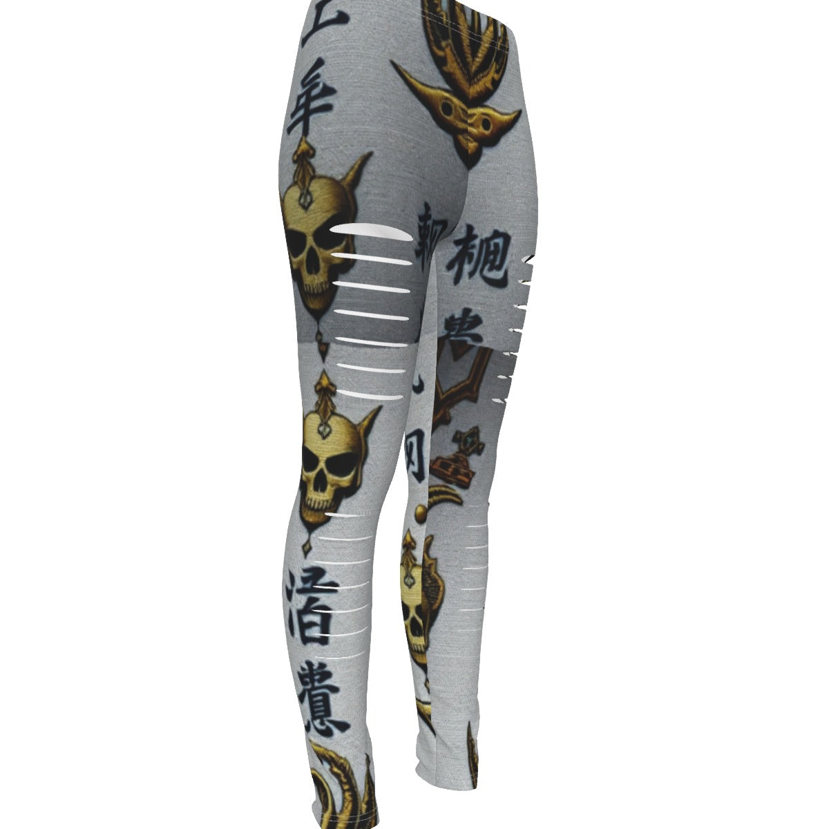 MUNSIEUR All-Over Print Women's Ripped Leggings