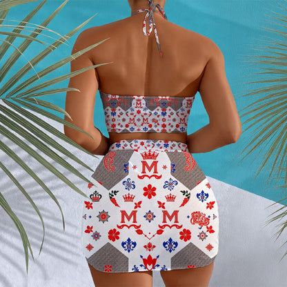 Munsieur All-Over Print Women's Halter Neck swimming Suit