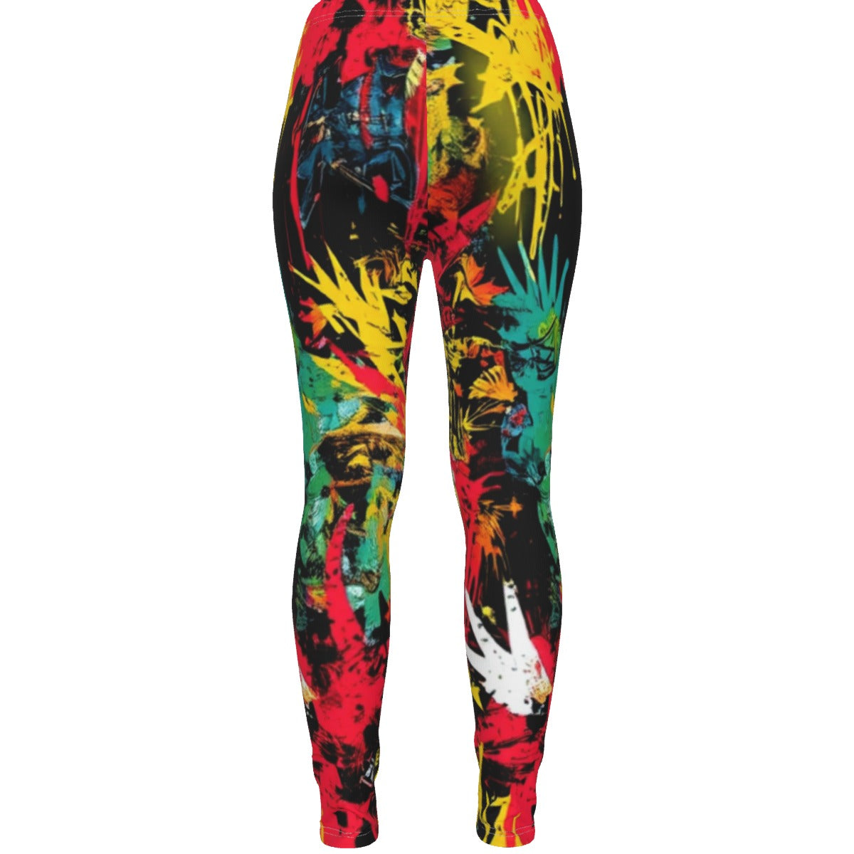 MUNSIEUR All-Over Print Women's Ripped Leggings