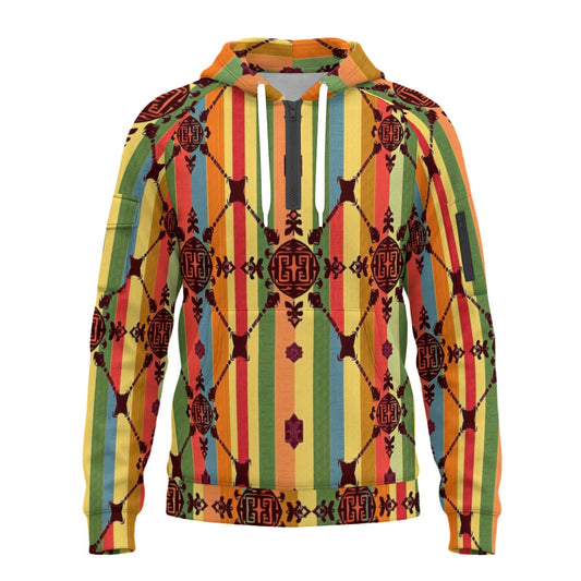 Men’s Fleece Half-Zip Hoodie With Arm Pockets