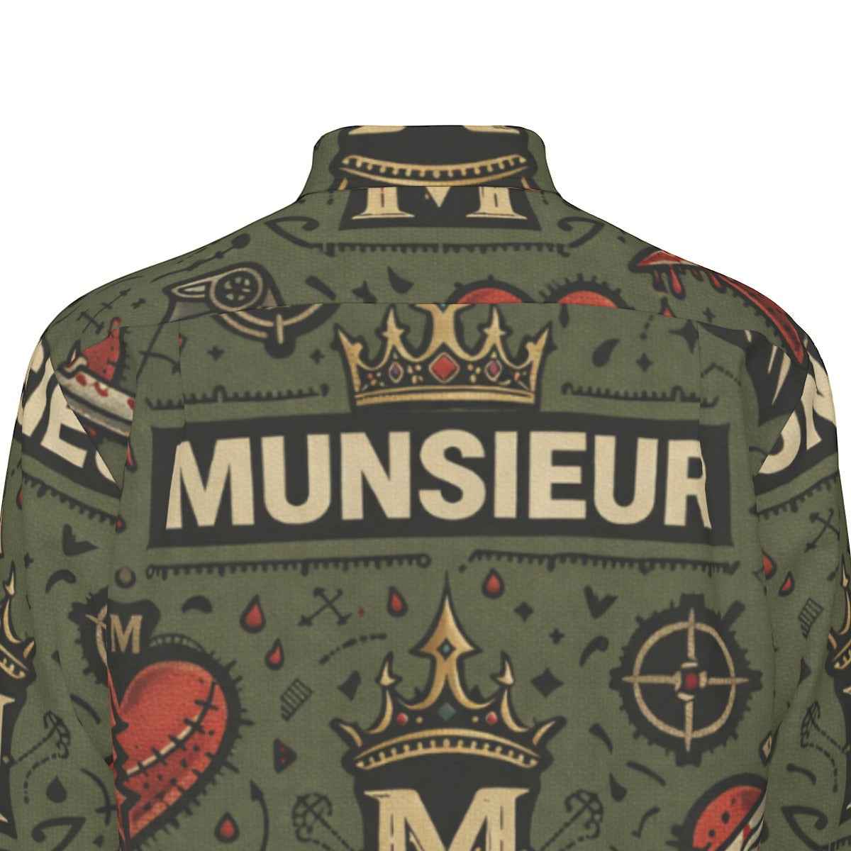 All-Over Print Men's Long Sleeve Shirt | 115GSM Cotton poplin