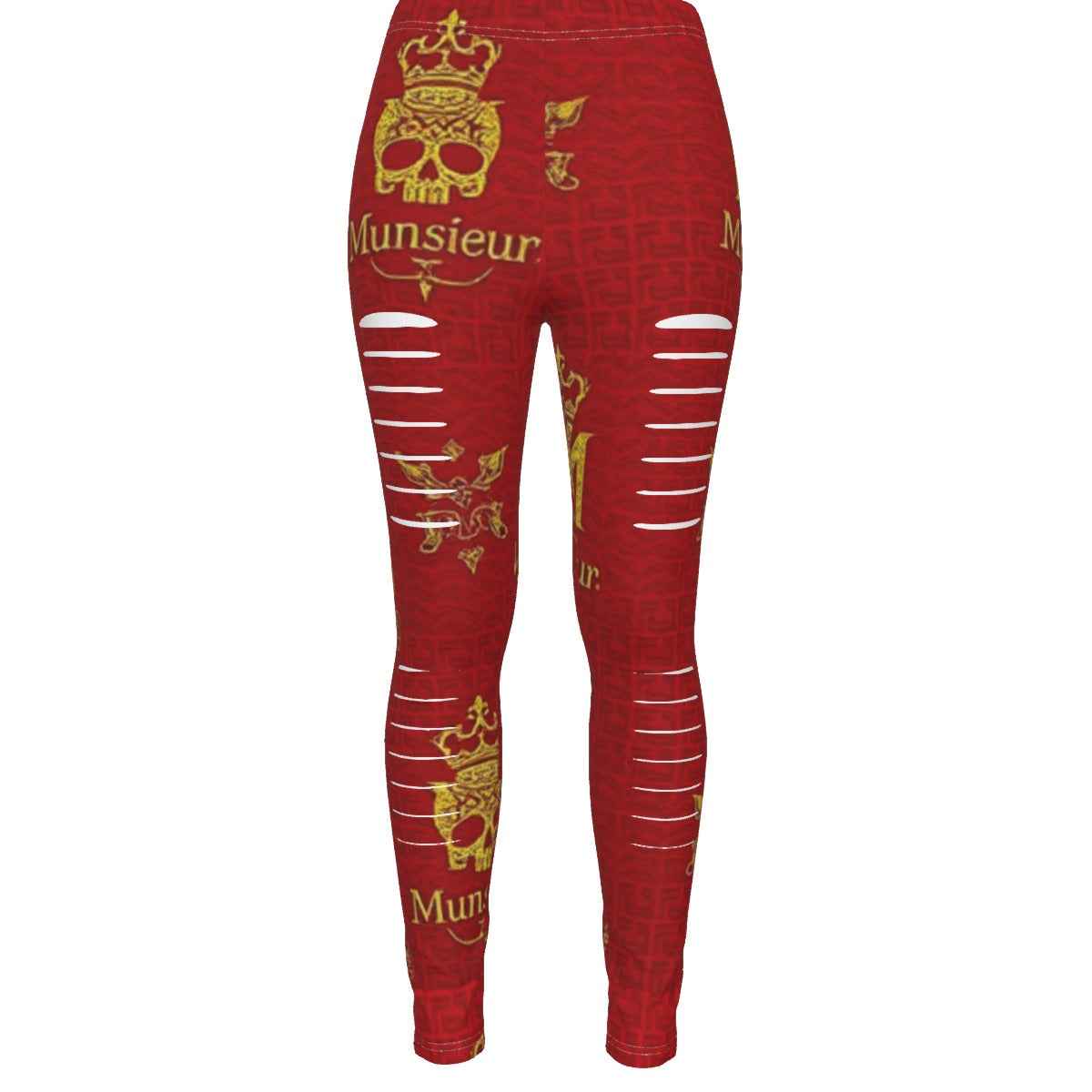 All-Over Print Women's Ripped Leggings