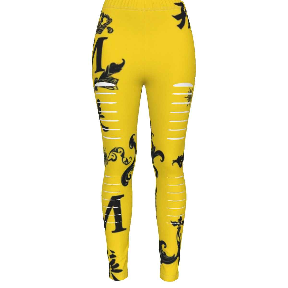 MUNSIEUR All-Over Print Women's Ripped Leggings New Arrivals