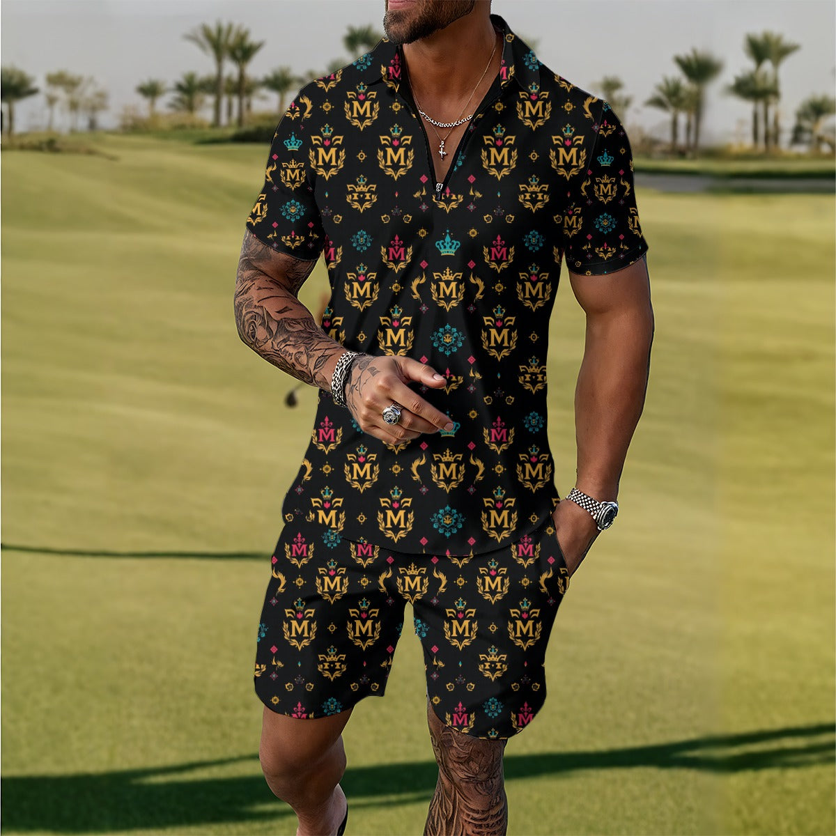 Munsieur All-Over Print Men's Shorts Set Limited Edition Top + Shorts (1 of 50)