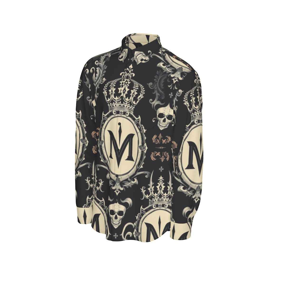 All-Over Print Men's Long Sleeve Shirt | 115GSM Cotton poplin