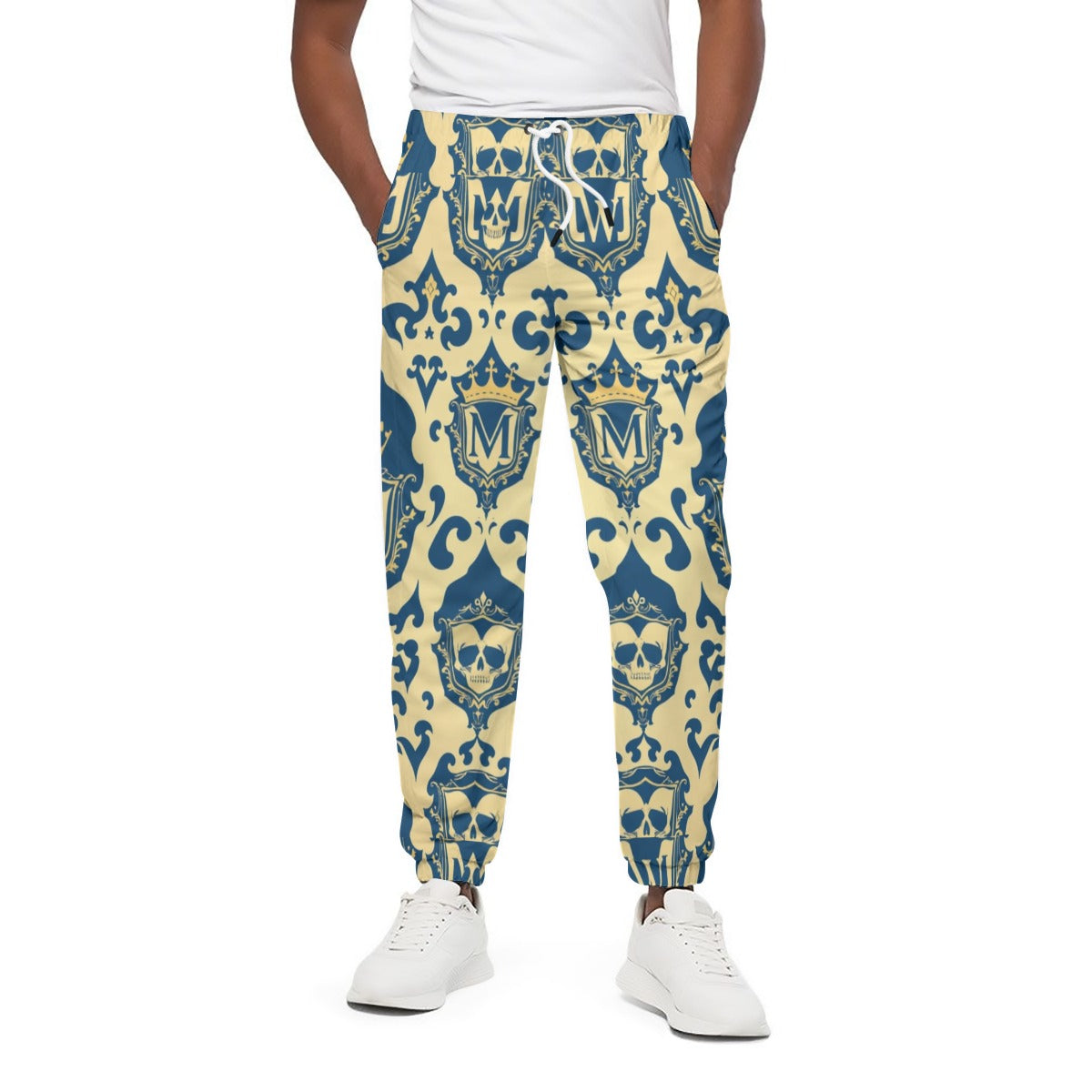 Men's All-Over Print Joggers - 100% Cotton for Casual Wear