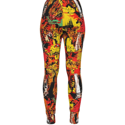 MUNSIEUR All-Over Print Women's Ripped Leggings