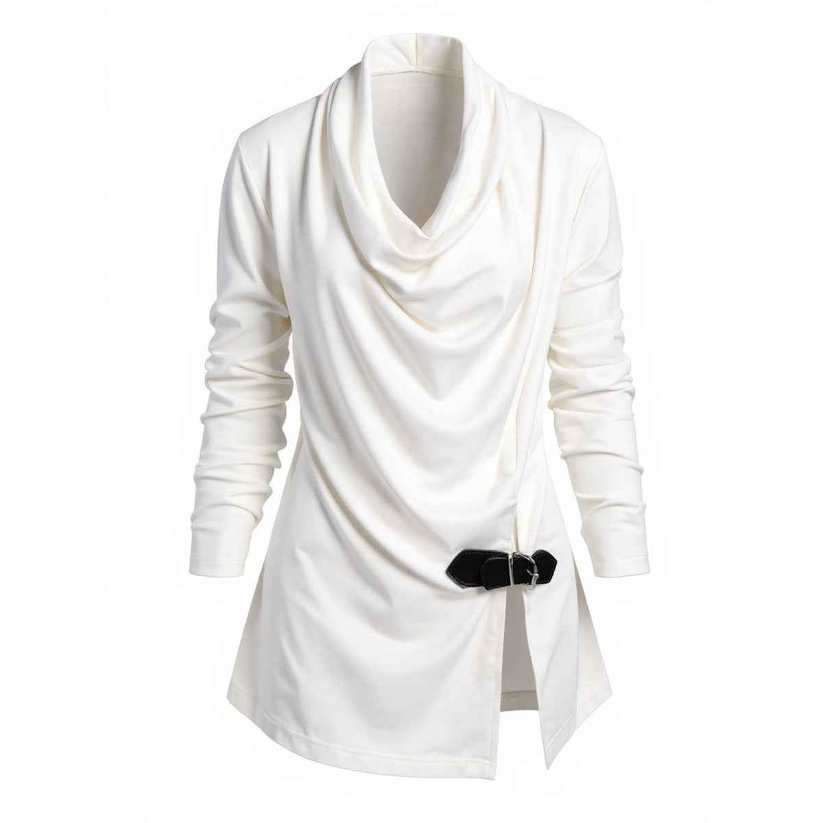 All-Over Print Women's Draped Long Sleeve Top