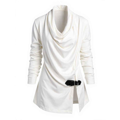 All-Over Print Women's Draped Long Sleeve Top