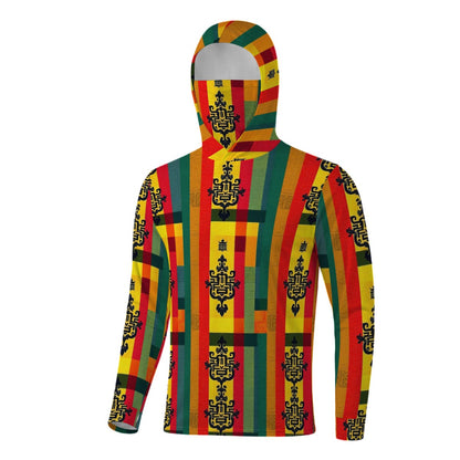 Hoodie with Face Cover and Thumb Holes Juneteenth Collection