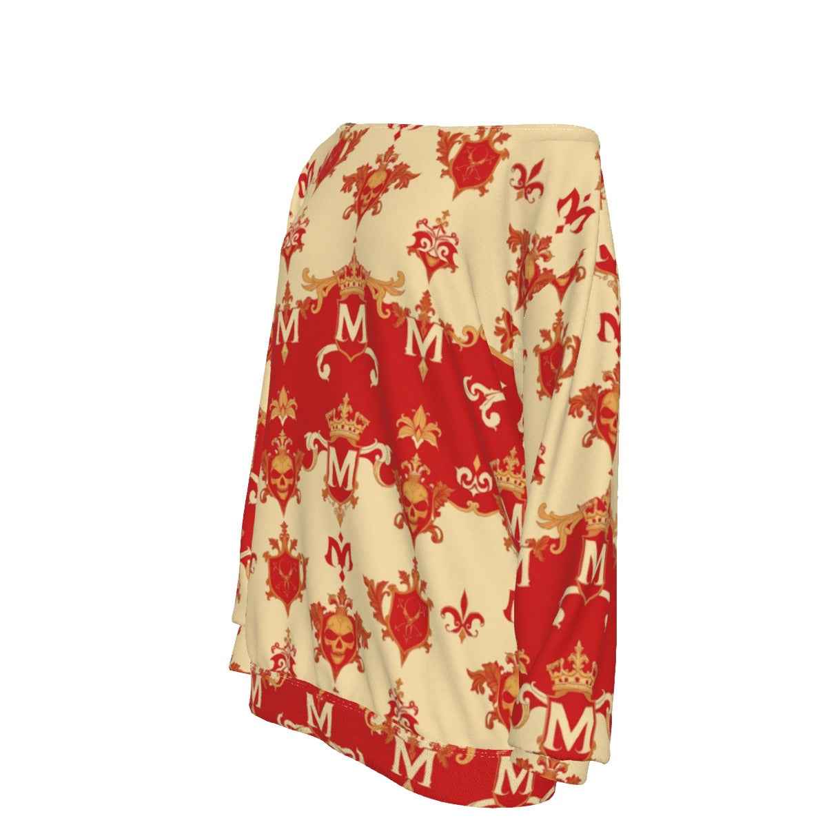 All-Over Print Women's Off-Shoulder Sweatshirt