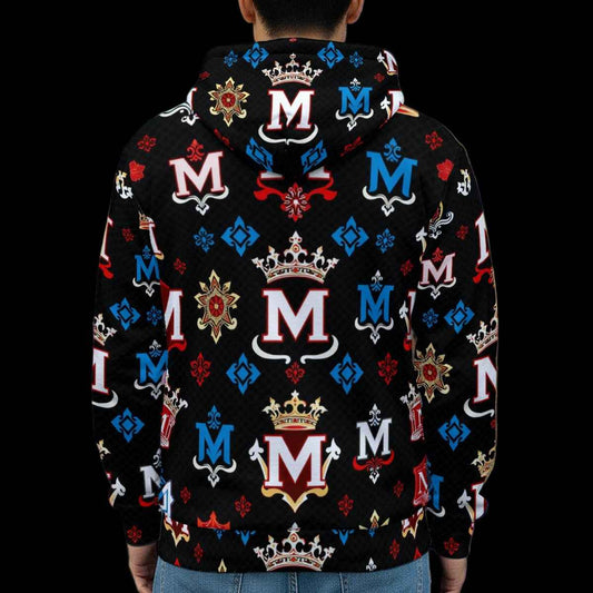 Men's Hoodie MUNSIEUR All-Over Print Heavy Fleece Zip Up "Truie 2"
