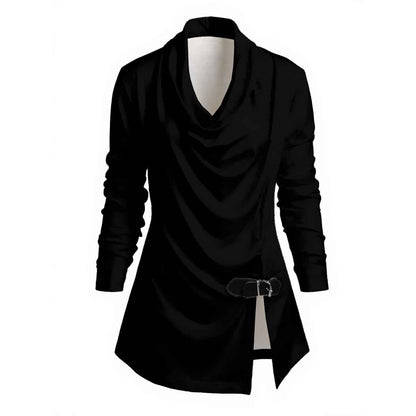 All-Over Print Women's Draped Long Sleeve Top